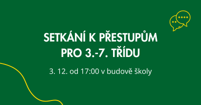 Setkání k přestupům pro 3.-7. třídu